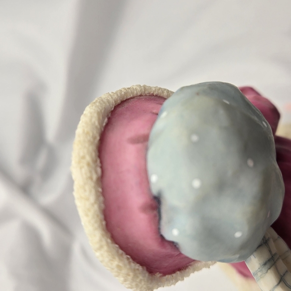 Enesco My Blushing Bunnies Ice Skating Holiday vntg Resin figurine Pink - Picture 10 of 11